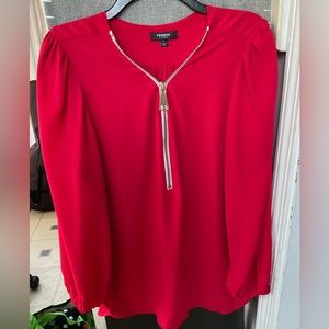 beautiful XL rich red blouse, excellent condition